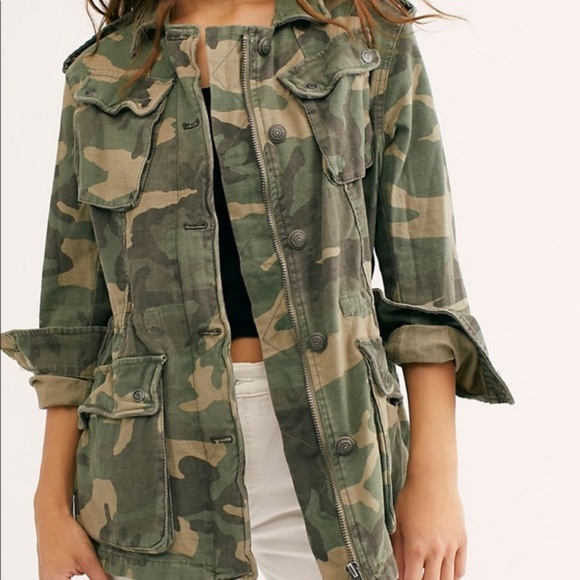 Free People Jackets & Blazers - SOLD!!  Free People Camo Jacket